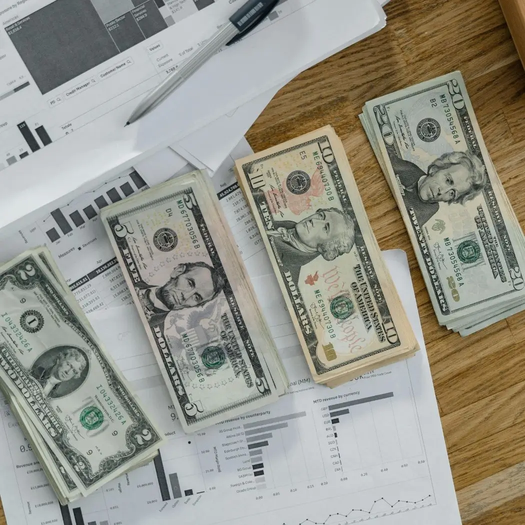 Dollars placed on the table for payroll Dollars placed on the table for payroll